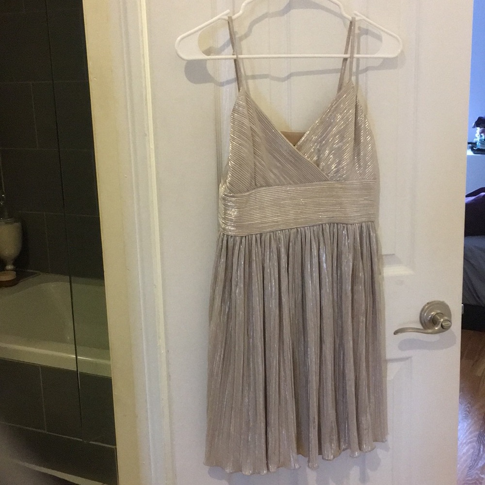 Armani exchange size 0 silver cocktail dress